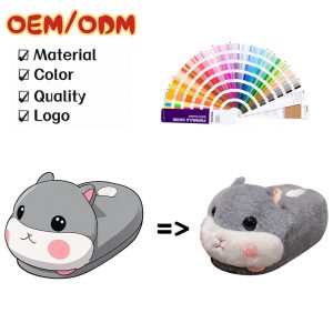 Custom Cotton Slippers, Wholesale Plush Slippers with Custom Shape, Color & Material