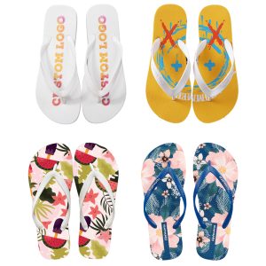 Custom Flip Flops With Full Printed Pattern, PVC Sandal Bulk