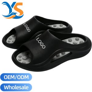 Bulk Acupoint Massage EVA Slippers, Hollow Thick Platform Sport Slide Wholesale Supply