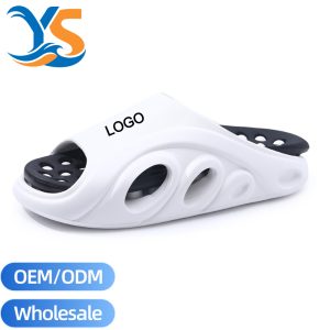 Bulk Side Cutout Sport EVA Slippers, Solid Thick Platform Slides With Detachable Insole Wholesale Supply