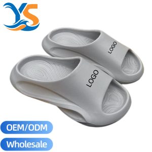 Wholesale Unisex Integrated Molding EVA Slide Slippers, Solid Thick Platform Casual EVA Slippers OEM Custom Logo