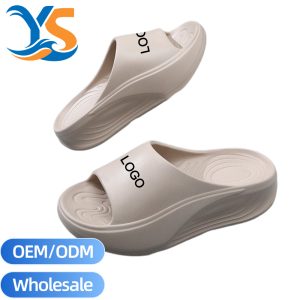 Bulk Unisex Platform EVA Sport Slippers, Thick Wedge Sole Custom Slipper Wholesale Supply